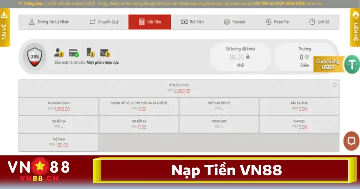 VN88 desirulez.in ⭐️ Link Vào VN88.Com Mới Nhất 2026 +188k 35 Để nạp tiền vào tài khoản và bắt đầu tham gia các sản phẩm trò chơi hấp dẫn tại nhà cái, anh em chỉ cần làm theo các bước đơn giản