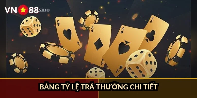 Sicbo tài xỉu ăn tiền VN88: Bảng tỷ lệ trả thưởng và cách chơi 2026 2 Bảng tỷ lệ trả thưởng chi tiết